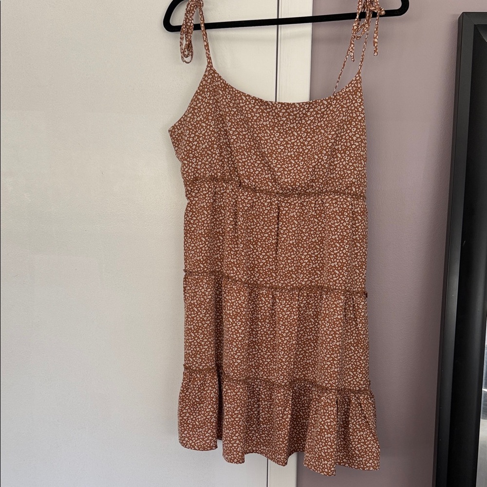 HYFVE Brown Floral Mini Dress